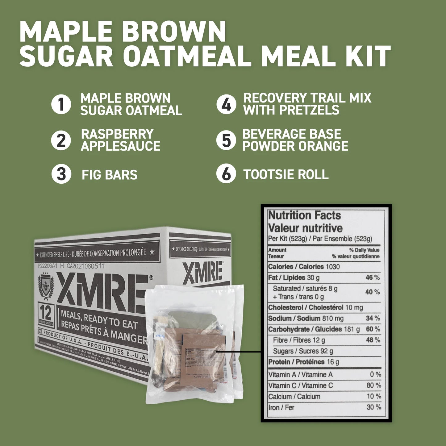 XMRE 12 Meals Ready To Eat Case (With Flameless Heaters)