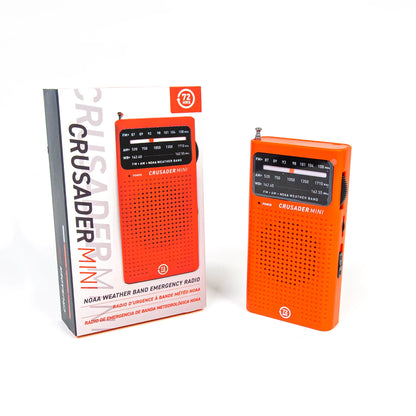 Crusader Mini NOAA Radio AM/FM (Red