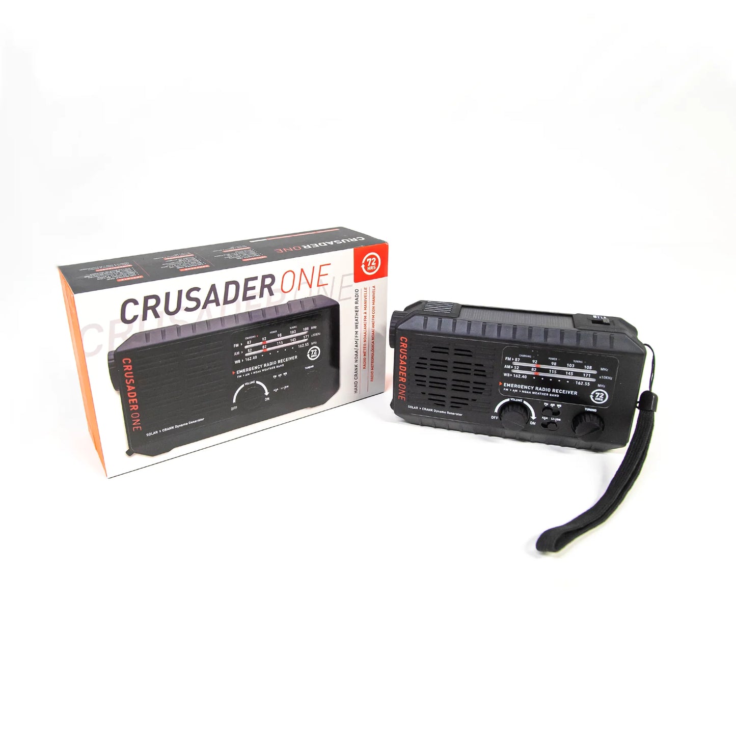 Crusader One Flashlight Analog Radio (Red)