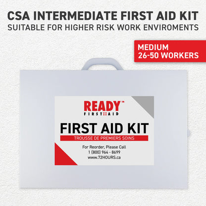 CSA Type 3 - Intermediate First Aid Kit Medium (26-50 Workers) With Metal Cabinet