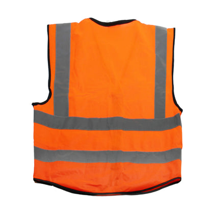 Safety Vest With Reflective Strip, XXL, Orange