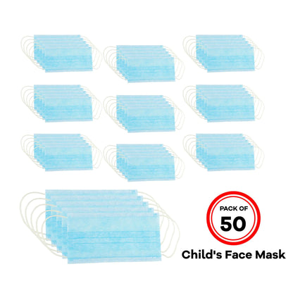 Kids Mask, 3-PLY Earloop Disposable Box Of 50 - Ready First Aid