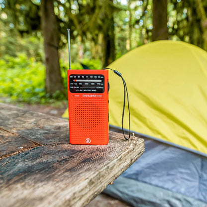 Crusader Mini NOAA Radio AM/FM (Red